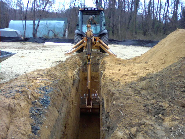 Complete septic system.