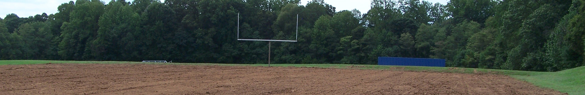 Repaired athletic field.